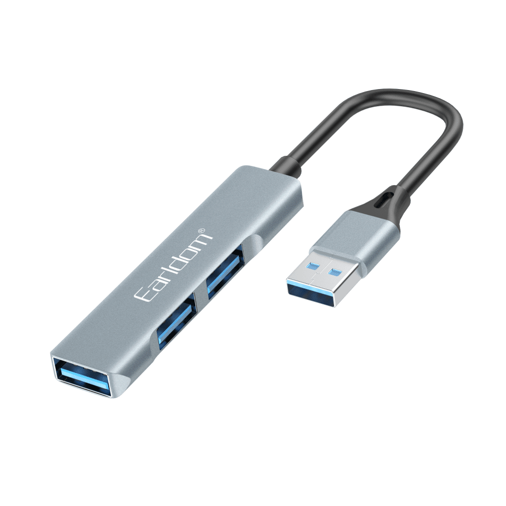 Earldom® Premium USB 3 Port USB 3.1 Hub Ultra Slim- Silver Earldom® Premium USB 3 Port USB 3.1 Hub Ultra Slim- Silver